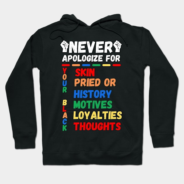Never Apologizes For Your Blackness of Black History Month Hoodie by AE Desings Digital